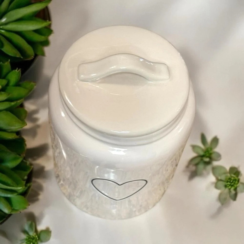 Rae Dunn Storage Heart Canister Mint Condition Canister Love Cookie Jar Storage